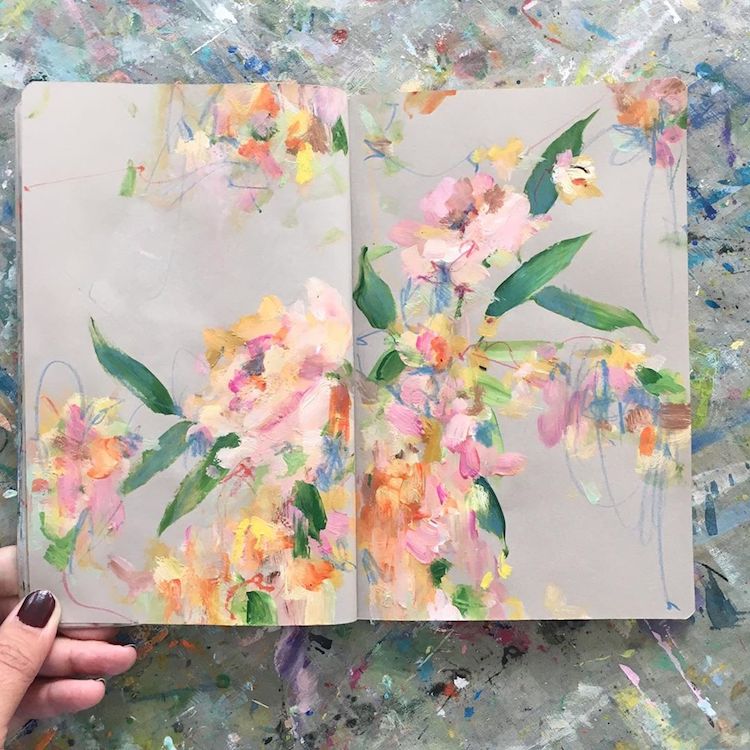 Floral Sketchbook Paintings by Sonal Nathwani