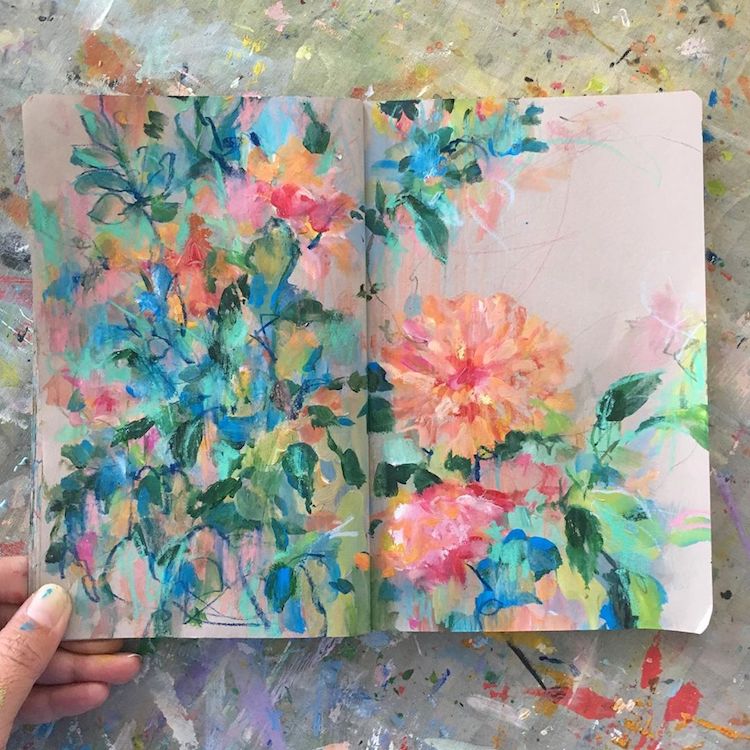 Floral Sketchbook Paintings by Sonal Nathwani