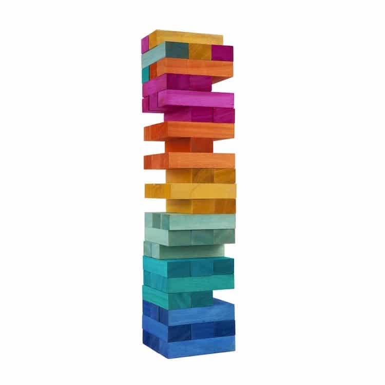 Stacking Family Game SUNNYLIFE Super Fly Travel Wooden Tumbling Tower 