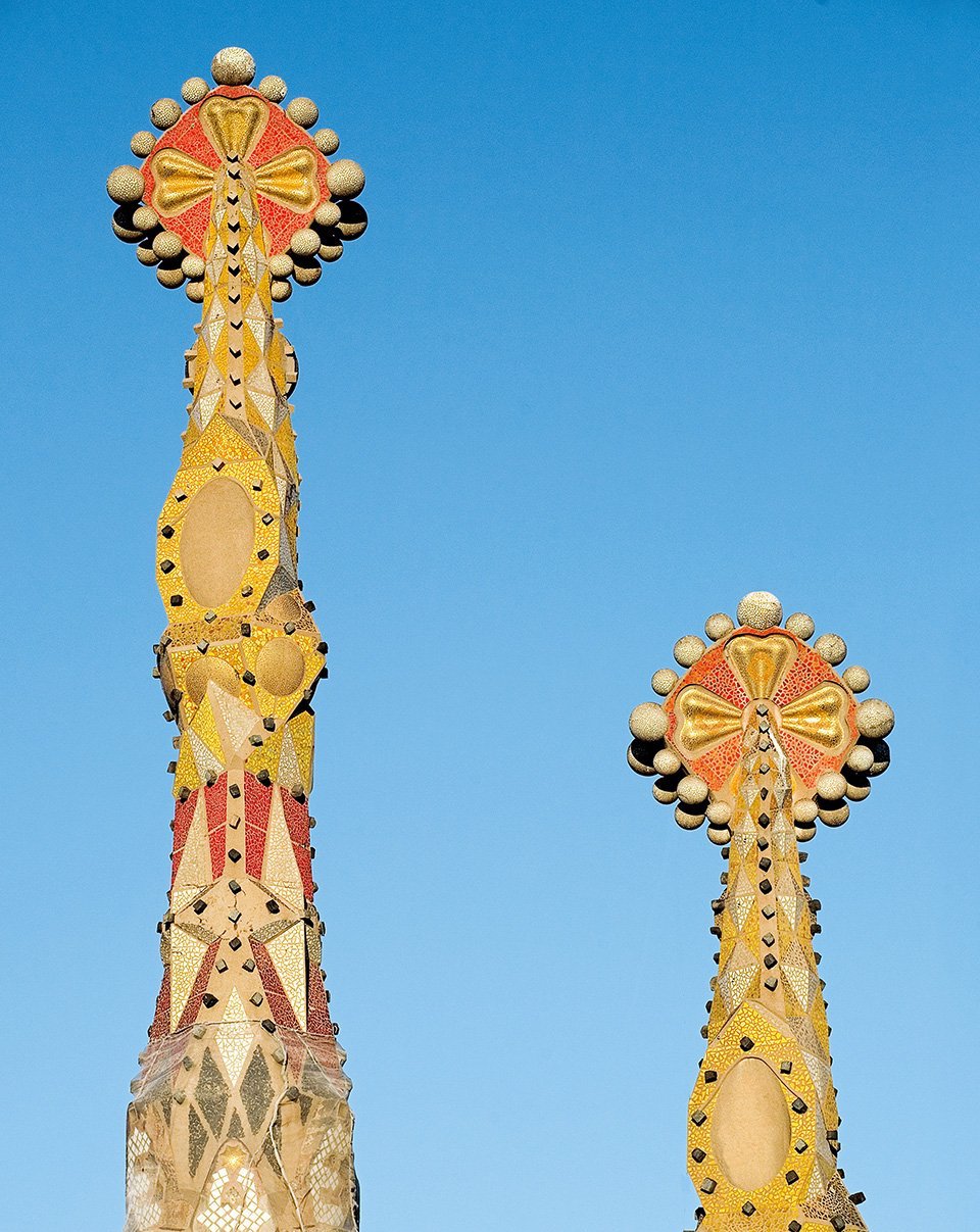 Spires of the Apostles’ Towers at Sagrada Familia
