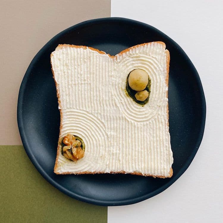Pan tostado decorado por Manami Sasaki