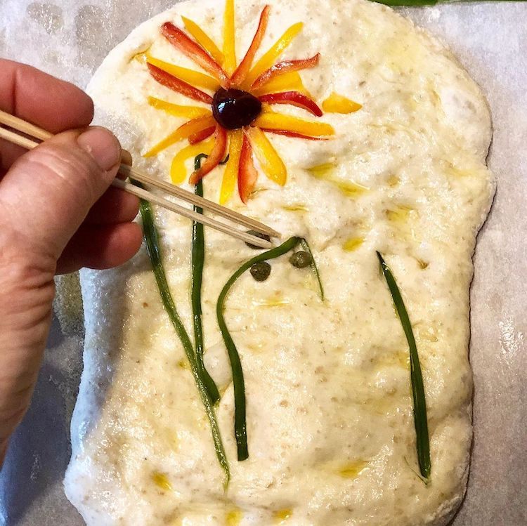 focaccia decorada