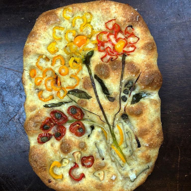 Focaccia fleurs 