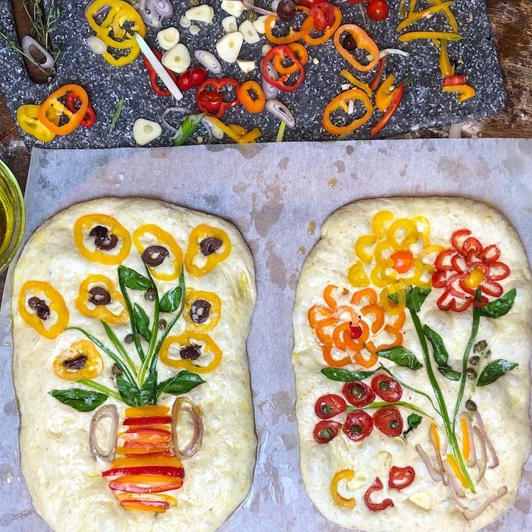 focaccia decorada