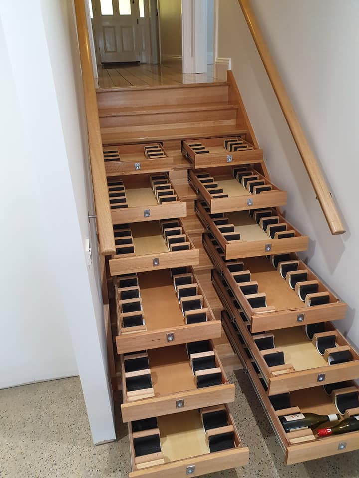 Stairs wine online storage