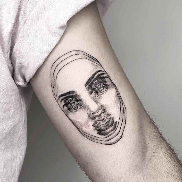 Optical Illusion Tattoos