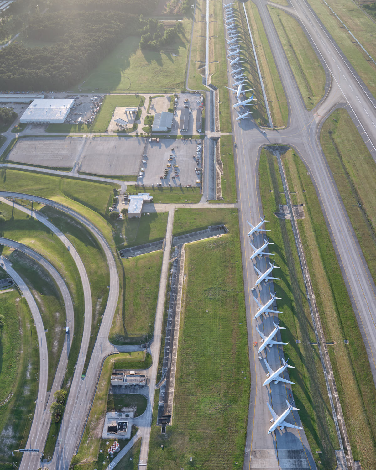 Planes at the George Bush Intercontinental Airport, Houston Grounded During Covid-19