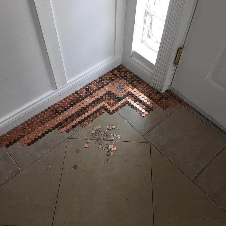 DIY Penny Floor by Kelly Graham