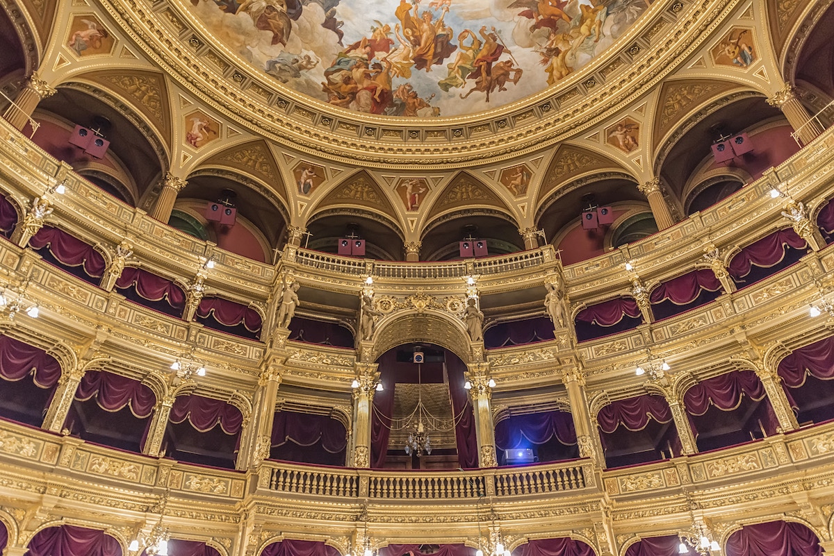 Interior of the Budapest Opera House, Budapest, Hungary