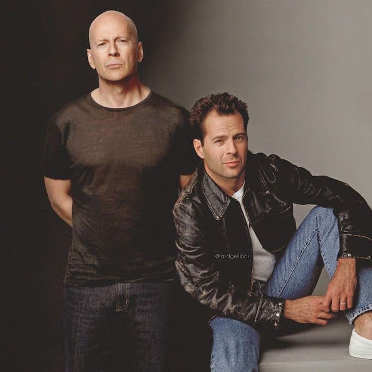 Bruce Willis Then and Now