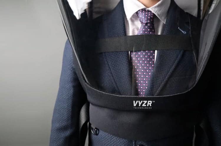 BioVYZR respirador con purificador de aire motorizado por VYZR Technologies