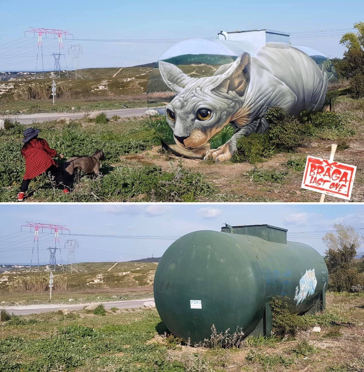 Sphynx Painted on a Gas Tank by Braga Last One