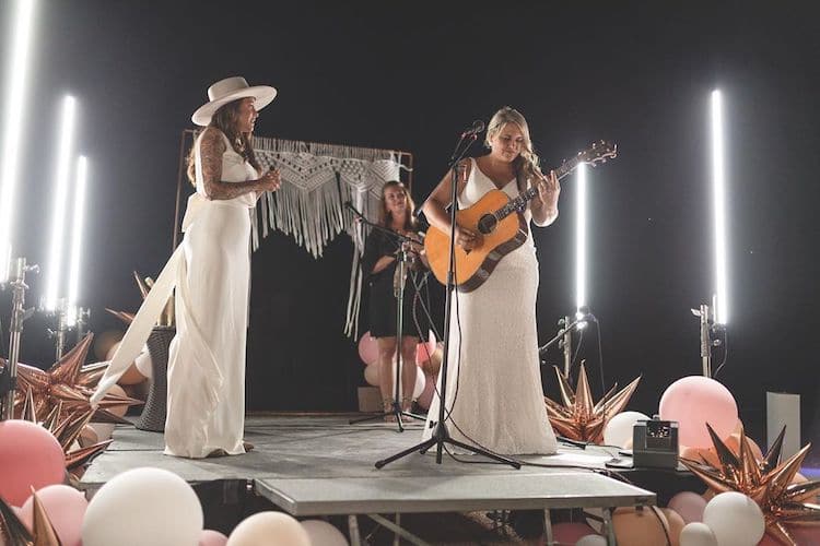 Wedding at Drive-In Theater