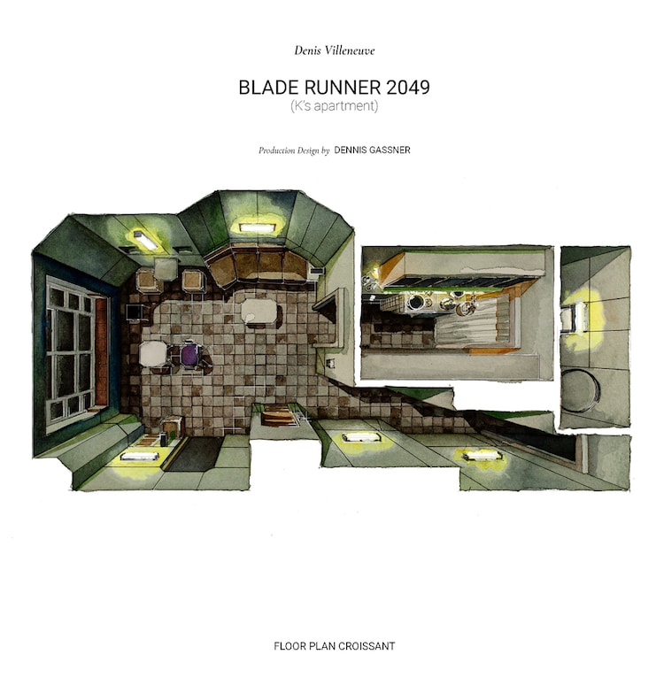 Illustrated Floor Plan of Blade Runner by Floor Plan Croissant