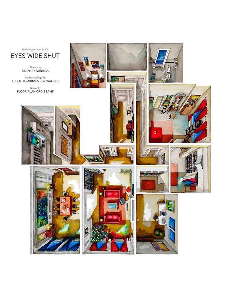 Illustrated Floor Plan of Eyes Wide Shut by Floor Plan Croissant