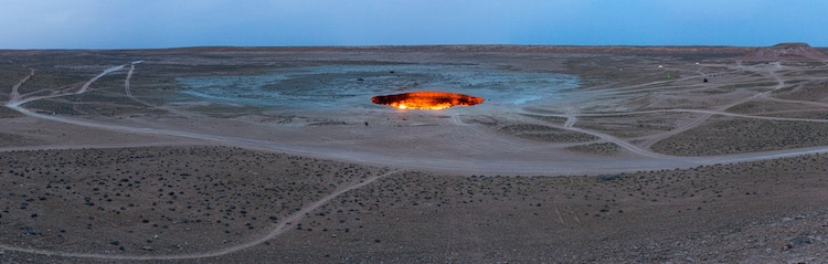 Darvaza Crater in the Karakum Desert