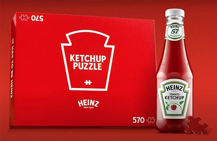Heinz 570 Piece Ketchup Red Jigsaw Puzzle