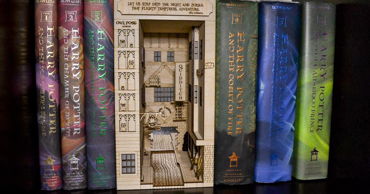 These Creative Book Nooks Contain Miniature Fantasy Worlds