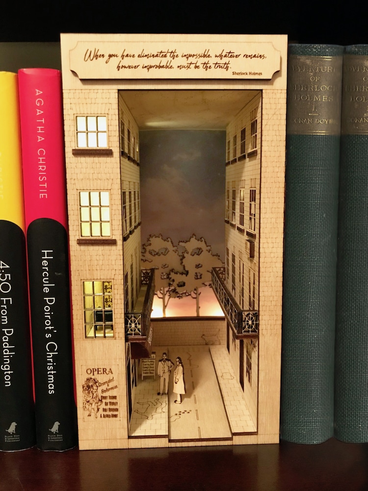 Library Book Nook Christmas Gift Bookend Diorama Home Decoration -  UK