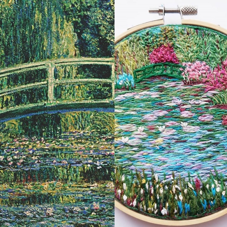 Impressionism Embroidery by Ludmila Perevalova