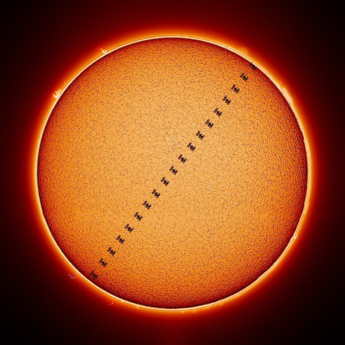 ISS Transiting the Sun by Mack Murdoc