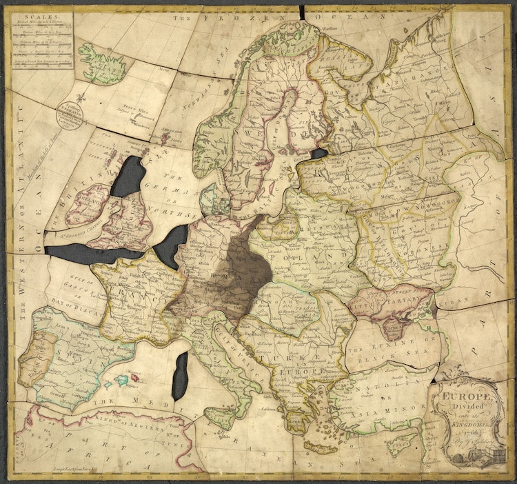 Map of Europe by John Spilsbury