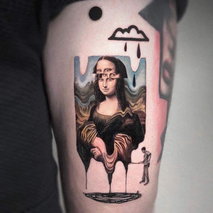 tatuaje de mona lisa