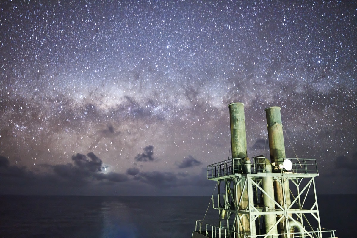 Milky Way from a Cargo Ship by Santiago Olay