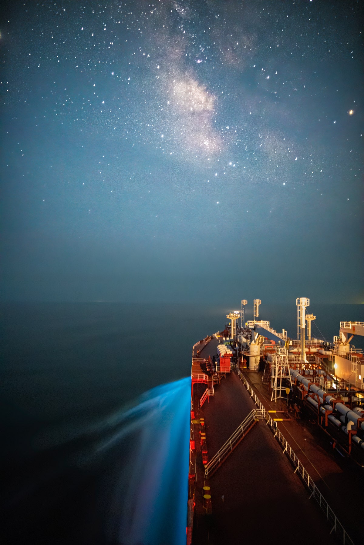 Milky Way from a Cargo Ship by Santiago Olay