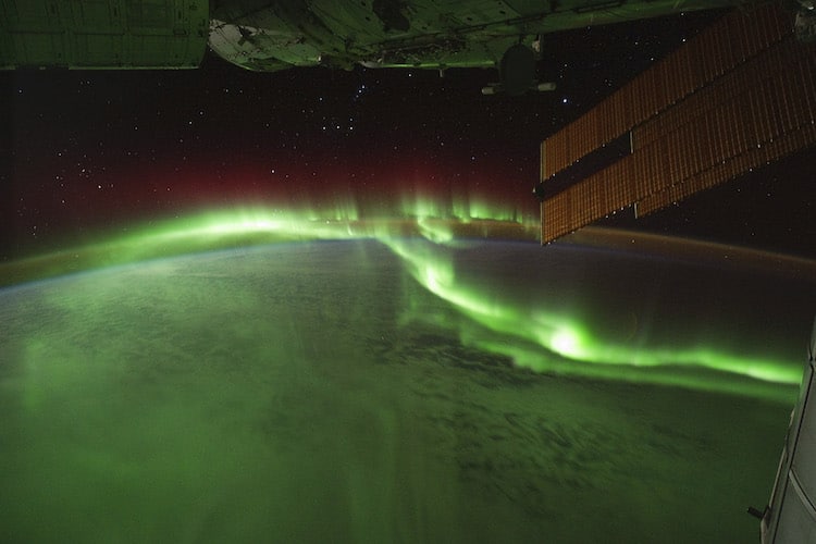 Aurora borealis from the ISS
