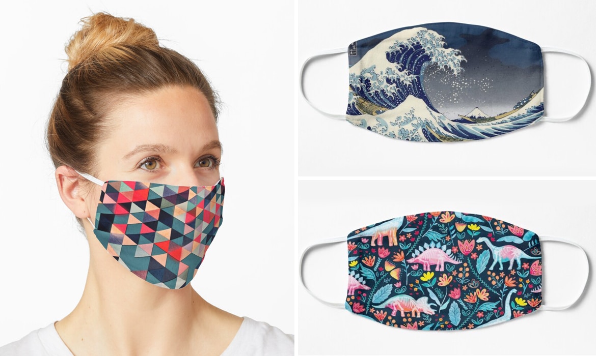 Stylish Reusable Face Mask Available On Redbubble