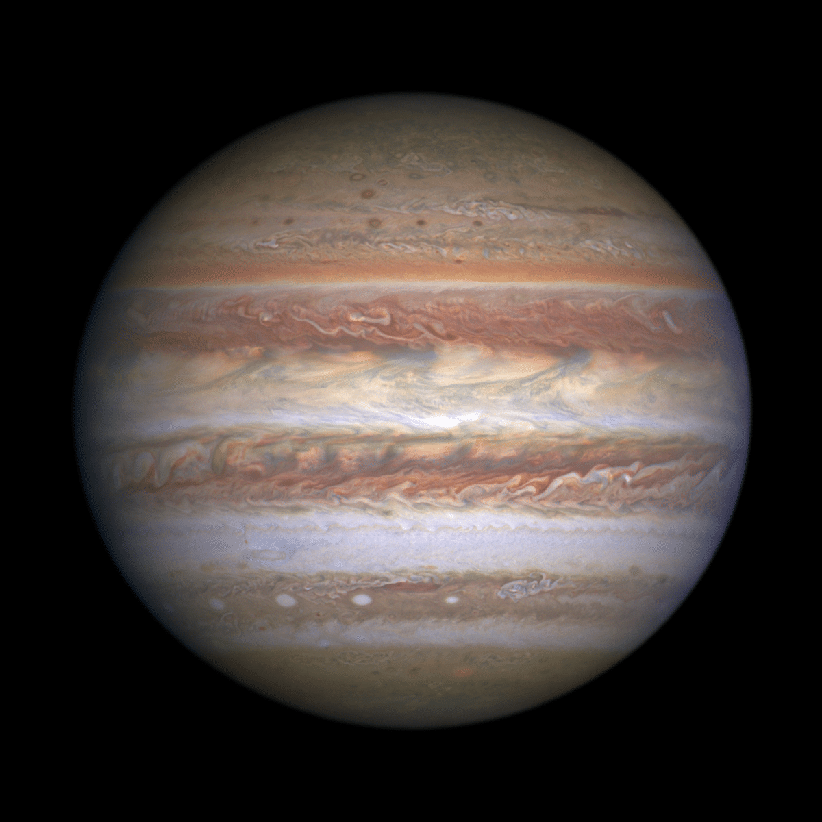 Jupiter as Seen from the Hubble Telescope