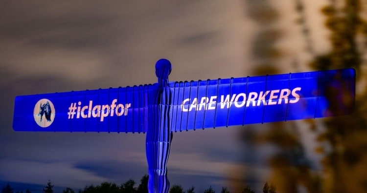I Clap For Care Workers on Angel of the North