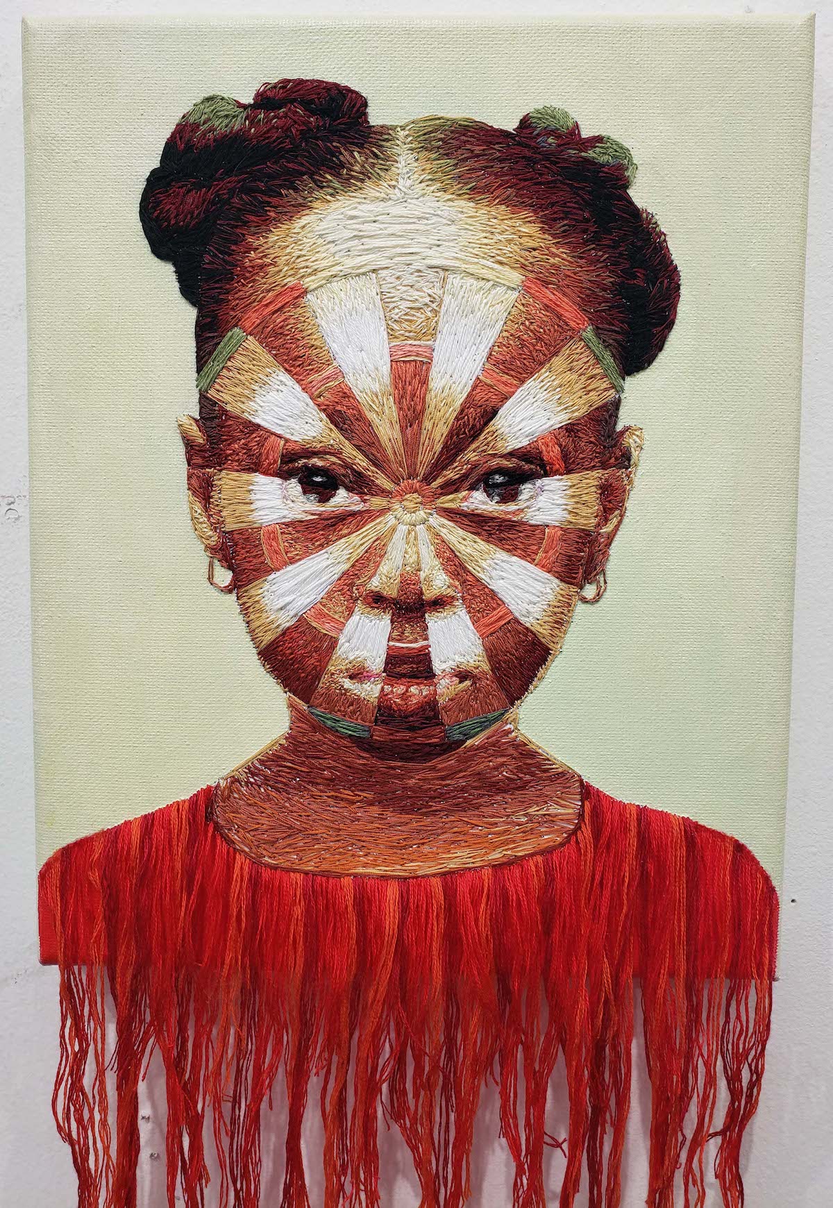 Mixed Media Portrait of a Black Girl by Nneka Jones