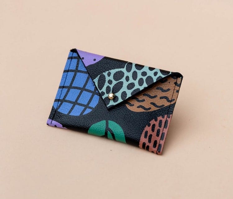 Colorful Leather Envelope Wallet for Women