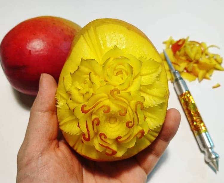 Frutas y verduras talladas por Takehiro Kishimoto