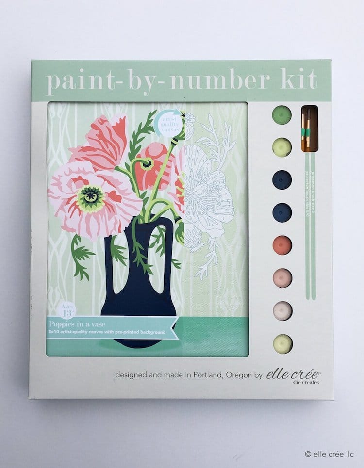 Fawn Mushrooms | Mini Paint-by-Number Kit for Adults — Elle Crée (she  creates)