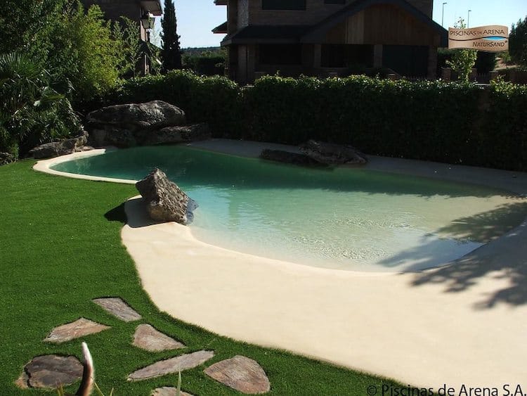 swimming pool with sand