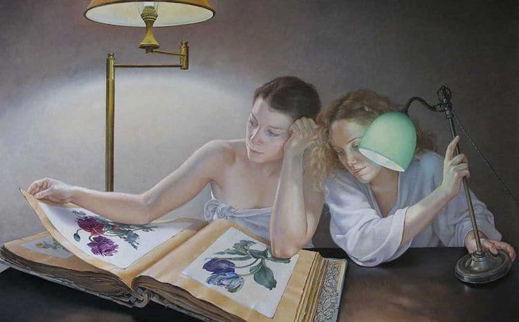 Romantic Paintings of Women by Francine Van Hove