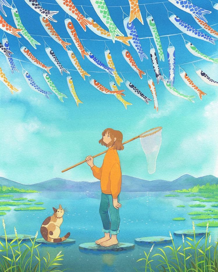 Storybook Illustrations by Heikala Are Inspired by Japanese Animation