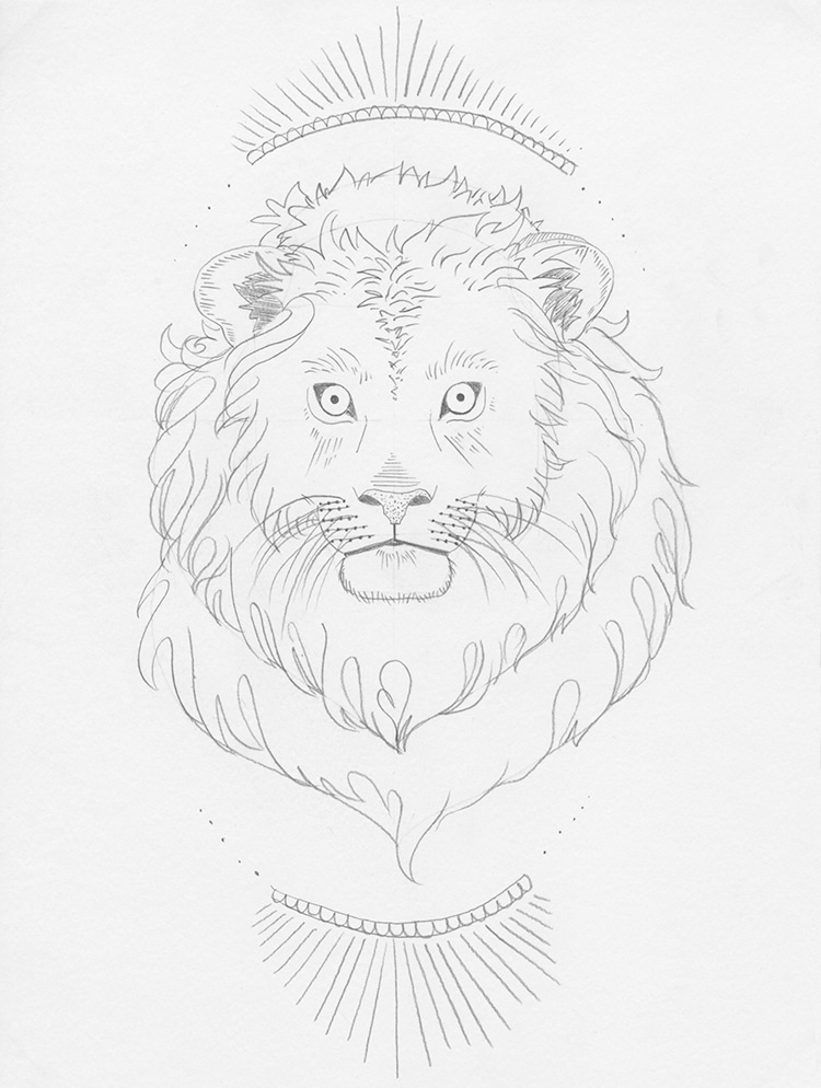 how to draw a lion head step by step easy