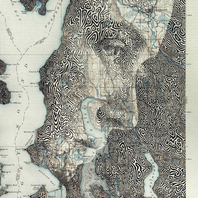 Map Art by Ed Fairburn