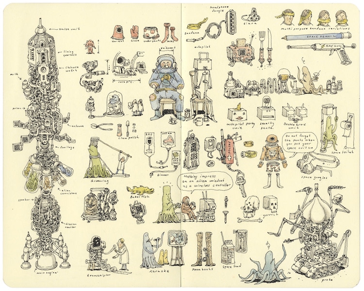 Sketchbook Art by Mattias Adolfsson