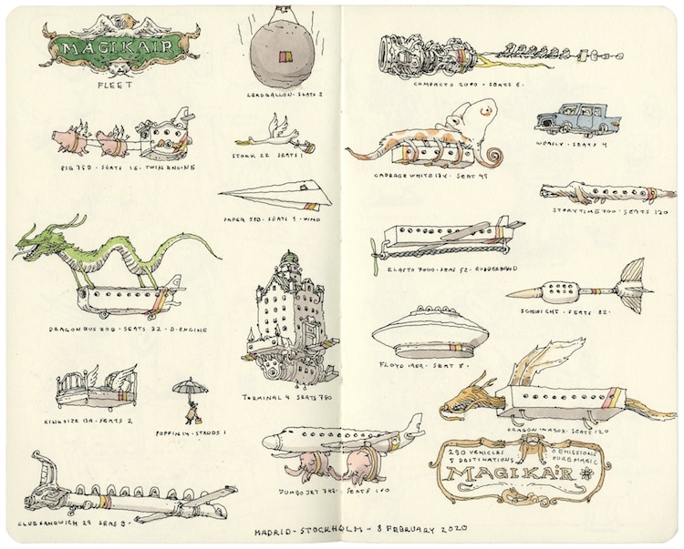 Sketchbook Art by Mattias Adolfsson