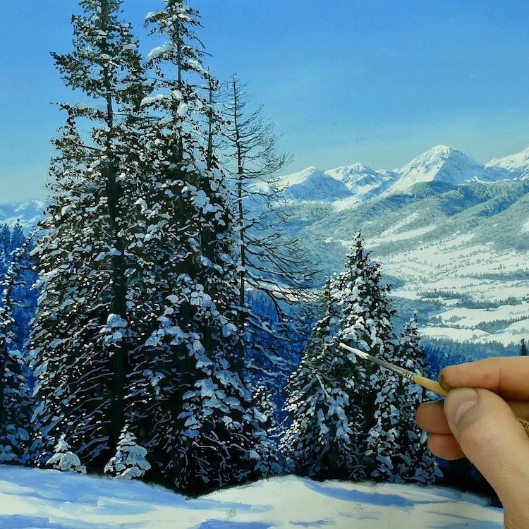 photorealistic landscape paintings