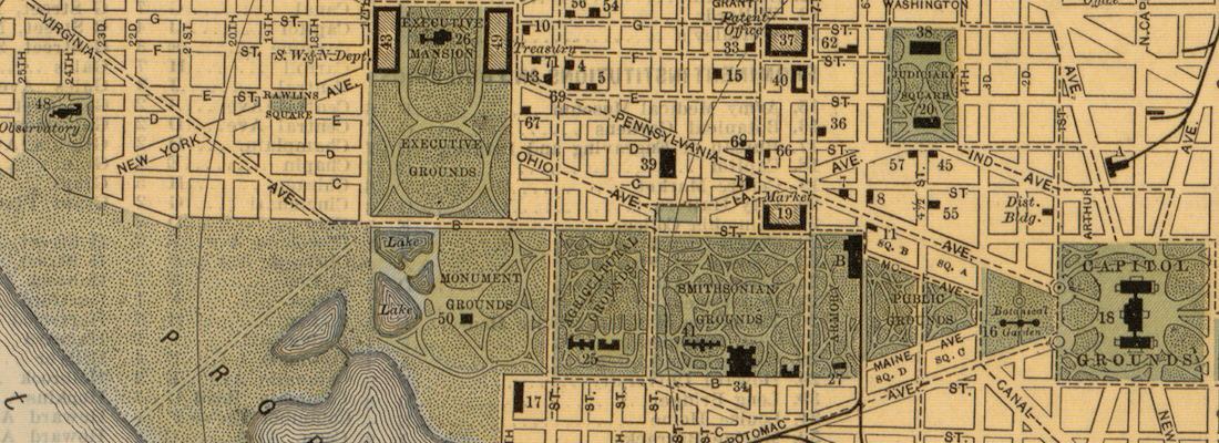 Map of the Mall in 1893