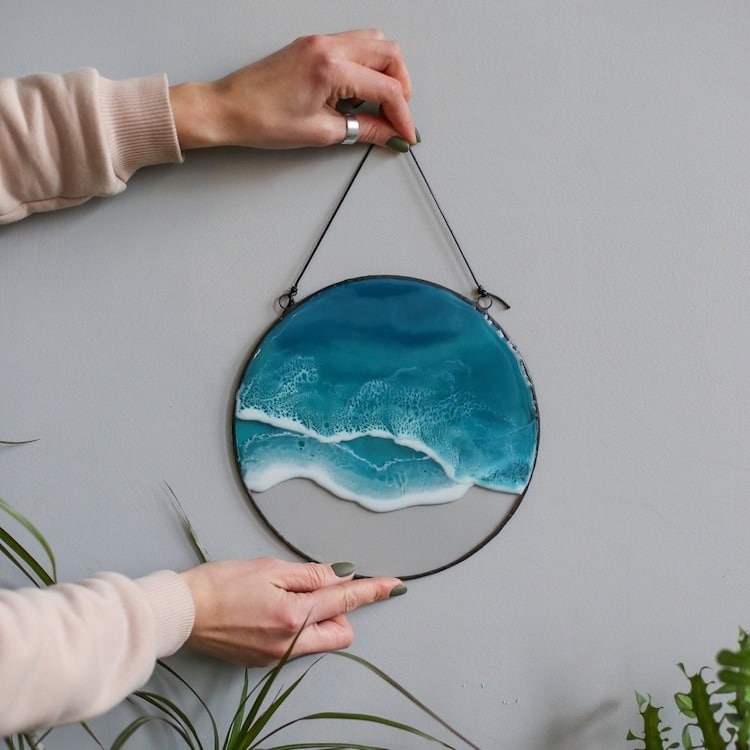 Adornos de pared del mar hechos con resina por Anna Paschenko