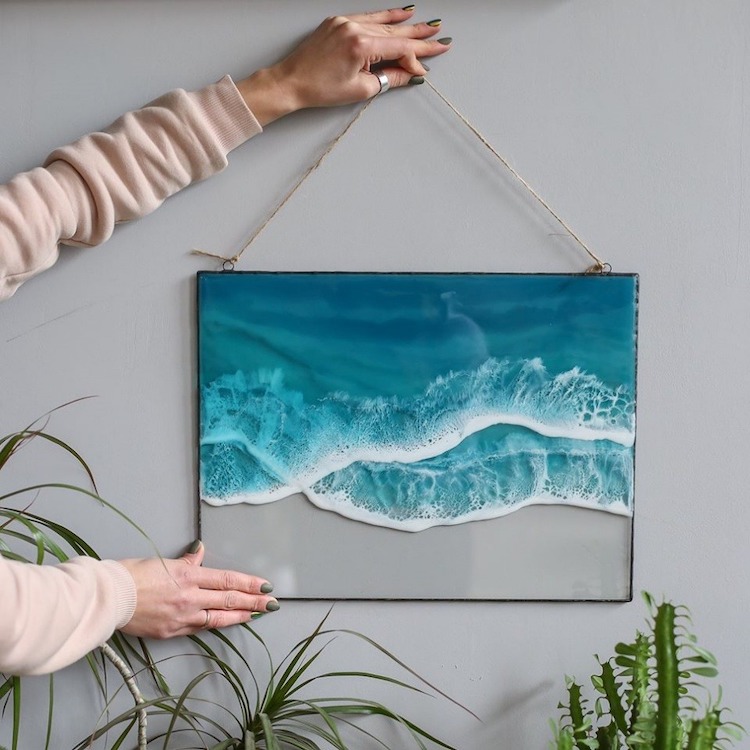 Swirling Resin Wall Hangings Bring The Beauty Of Crashing Waves Indoors