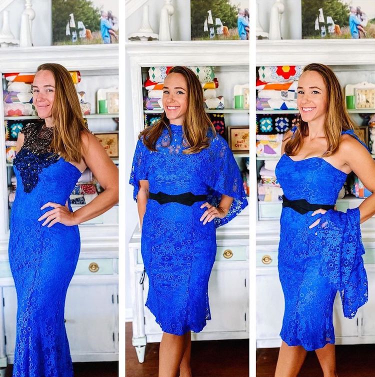 Woman Creates Fashionable Frocks Altering Thrift Store Clothes