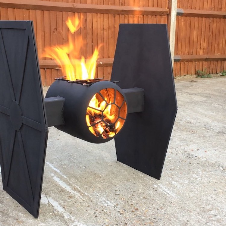 Star Wars Tie Fighter Fire Pit by Simon Gould